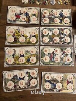 Loto d'arithmétique & 19 Eme Siècle & XIX Eme & Jeu Ancien & Jouet & Calcul