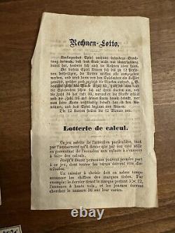 Loto d'arithmétique & 19 Eme Siècle & XIX Eme & Jeu Ancien & Jouet & Calcul