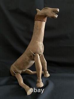 Marionnette, jouet, ancien, cheval, bois, Art populaire, XIXe