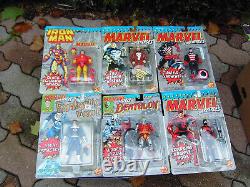 Marvel Super Heroes Toy Biz, Iron Man, Deathlok, Mr Fantastic, Daredevil