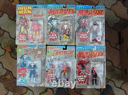 Marvel Super Heroes Toy Biz, Iron Man, Deathlok, Mr Fantastic, Daredevil