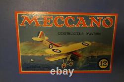 Meccano Avion #12 Boite d origine Vide 50x37 Cm Original box only 1930