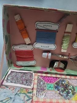 Mercerie Ancienne Boite De Perles Jouet Ancien