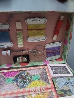 Mercerie Ancienne Boite De Perles Jouet Ancien