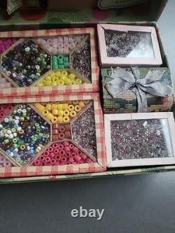 Mercerie Ancienne Boite De Perles Jouet Ancien