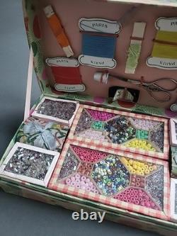 Mercerie Ancienne Boite De Perles Jouet Ancien