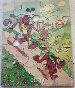Mickey pluto puzzle Walt Disney circa 1930