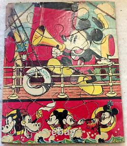 Mickey puzzle bateau normandie Walt Disney circa 1930