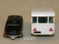 Miniature Norev Voiture 404 Peugeot N°51 + Caravane Digue N°93 Panoramic 14 1/43