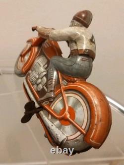 Moto Tole TECHNOFIX Rouge GE 258 jouet Mécanique Ancien Fonctionne