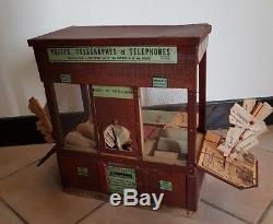 Nicolas & Keller Postes et télégraphes Jeu ancien 1910 kiosque à journaux poupee
