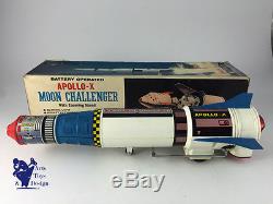Nomura Tn Fusee Space Toy Rocket Moon Challenger Apollo X Red Japan Battery Op