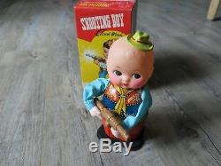 Old chinese tin toy SHOOTING BOY Réf MS576 Made in china MIB