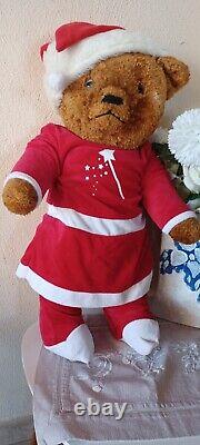 Ours Florentin Ancien Steiff Annee 30/40 Habiller En Pere Noel Mignon Propre