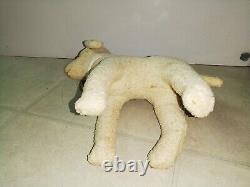 PELUCHE ANCIENNE-JOUET-MOUTON AVEC RUBAN. ANNEE 30-STEIFF 30 cm DE HAUT. BEL ETAT