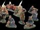 Platre 11 Figurines Soldats / Jouet Ancien