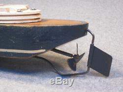 Paquebot Normandie, jouet en bois mécanique, bateau de bassin, 1945 libération