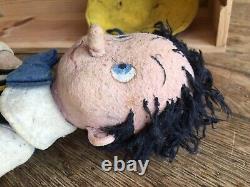 Peluche Pinocchio en tissus ancienne vers 1920/30 Walt Disney, sorti de grenier