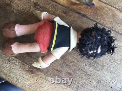 Peluche Pinocchio en tissus ancienne vers 1920/30 Walt Disney, sorti de grenier