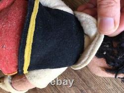 Peluche Pinocchio en tissus ancienne vers 1920/30 Walt Disney, sorti de grenier