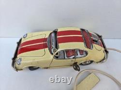 Peu courant Porsche Rallye mécanique Joustra jouet ancien en tôle lithographié