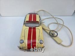 Peu courant Porsche Rallye mécanique Joustra jouet ancien en tôle lithographié