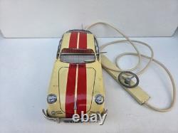 Peu courant Porsche Rallye mécanique Joustra jouet ancien en tôle lithographié