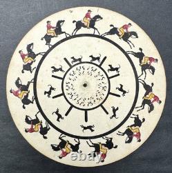 Phénakistiscope Authentique Disque Optique par Alph. Giroux 1833 Le Cavalier
