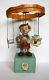 Pinocchio Windup Carousel Music Box Jouets Creation, France 1950s Rare Toy