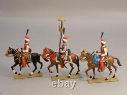 Plomb Lucotte Cavalerie 3 Mamelouks A Cheval Dont Chapeau Chinois
