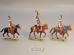Plomb Lucotte Cavalerie 3 Mamelouks A Cheval Dont Chapeau Chinois