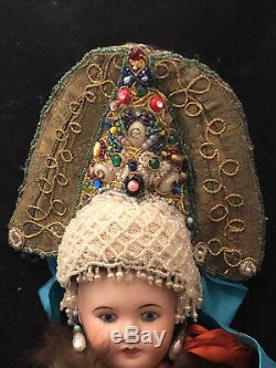 Poupée Ancienne à la Mode des Dames Russe du Temps du Tsar Antique Russian Doll