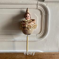 Poupée musicale Germany sur tige tête en porcelaine M3749