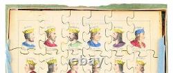 Puzzle CHRONOLOGIE DES ROIS de FRANCE vers 1848 / jouet jeu ancien