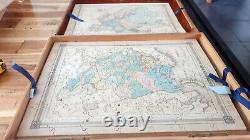 Puzzle Géographie ancien 8 Cartes Continents d'après Barbier du Bocage 19è