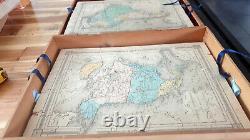 Puzzle Géographie ancien 8 Cartes Continents d'après Barbier du Bocage 19è