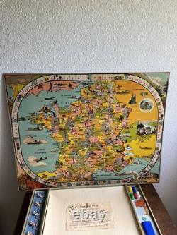 RARE Ancien Jeu De Plateau Tour De France Saussine Wery Complet BE