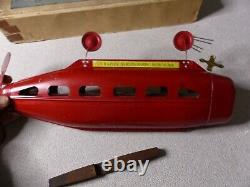 RARE Ancien jouet tôle avions ballon telephérique LE RAPIDE AERIEN en boite
