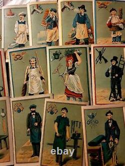RARE Jeux stratégie IMAGES COMIQUES /Jouets anciens Toys / Chromos / 1890-1900