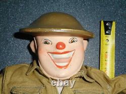 RARE poupée UNICA composition WW2 BRITISH TOMMY SOLDIER IN BATTLEDRESS UNIFOR