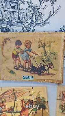 Rare 2 Anciens Puzzles Germaine Bouret Jouet Jeux Enfant