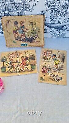 Rare 2 Anciens Puzzles Germaine Bouret Jouet Jeux Enfant