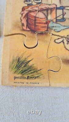 Rare 2 Anciens Puzzles Germaine Bouret Jouet Jeux Enfant