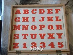 Rare Ancien Jeu De 30 Cubes Alphabetiques Illustres En Bois Annees 1900