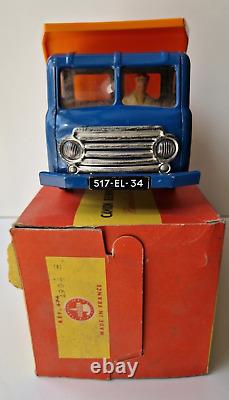 Rare Camion Simca Cargo benne basculante neuf en boite Joustra jouet ancien tôle