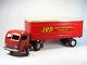Rare Camion Tole Jrd Simca Cargo 405 Transcontinental Express Rouge 50 Cm