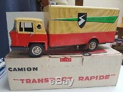 Rare Camion Transport rapide Joustra neuf boite d'origine jouet ancien tole