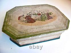 Rare Dinette Ancienne En Porcelaine Dans Son Coffret Carton Époque Napoléon III