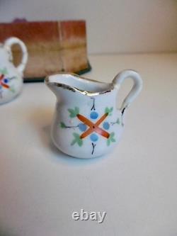 Rare Dinette Ancienne En Porcelaine Dans Son Coffret Carton Époque Napoléon III