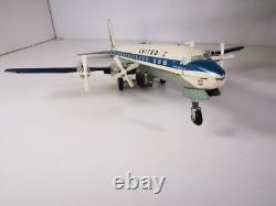 Rare Douglas DC-7 Cragstan Yonezawa Japon 1950s Jouet Étamé à Piles 54cm Vintage